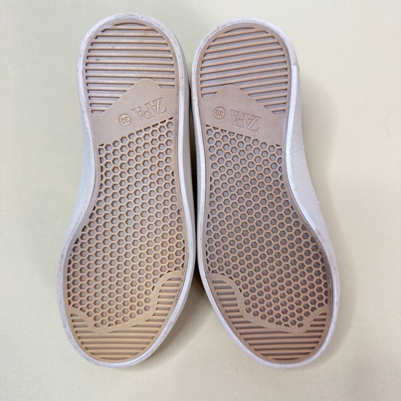 Zara Metallic Gold Rhinestone Bow Sneakers Kids Size 30 Excellent 3428/230/303 - Picture 4 of 5